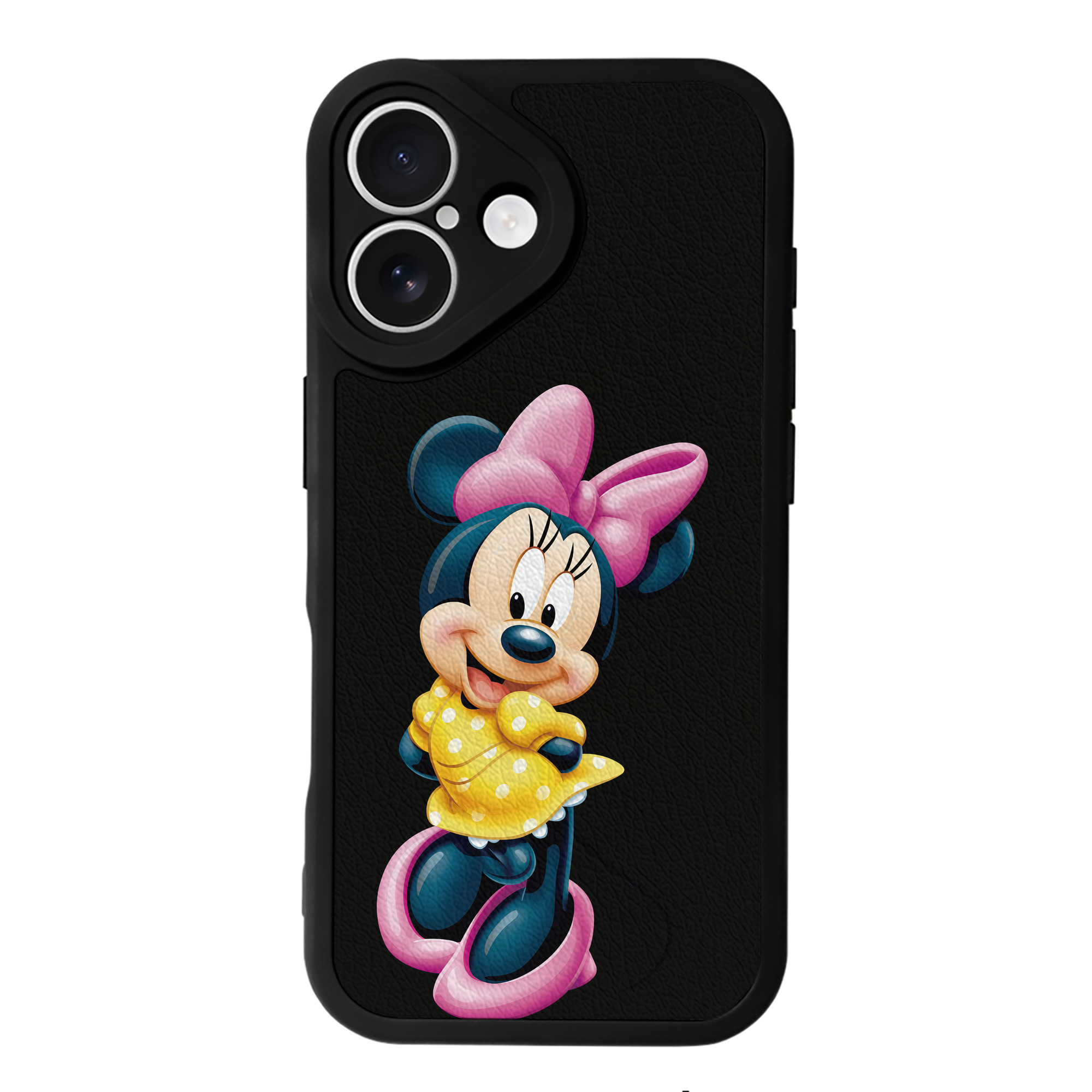 （画像用） ミッキーマウス Mickey Mouse 【iPhone 16シリーズ対応】シリコンスマホケース（レザー調） 材質：シリコン